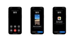 iPhone screenshots showing how the Emergency SOS Live Video feature works.