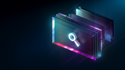A magnifying glass over a representation of an internet window