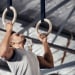 man on gymnastics rings