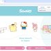A screenshot of the sanrio.jp website showing the pop-up translate menu in Google Chrome