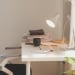 Messy office desk 