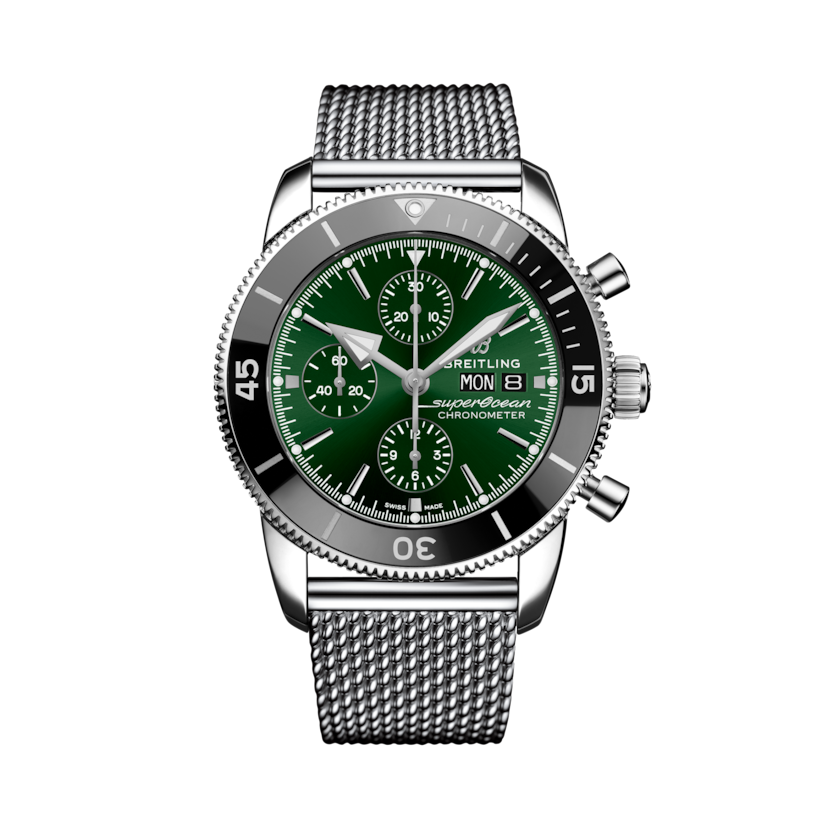 Superocean Heritage Chronograph 44 Green | V-DIAL-COLOR-5765 dial, A13313121L1A1