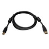 USB 2.0 A转B电缆，带铁氧体扼流圈(M/M)， 6英尺(1.83米)U023-006