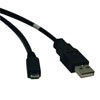 USB 2.0 A转Micro-B线缆(M/M)， 6 ft. (1.83 M) U050-006